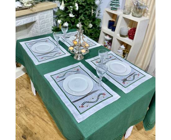 Серветка лляна 34x48 LiMaSo (SRLVB18), Тип: салфетки, Цвет: зеленый, Форма скатерти: прямоугольная, Размер: 34x48, изображение 6