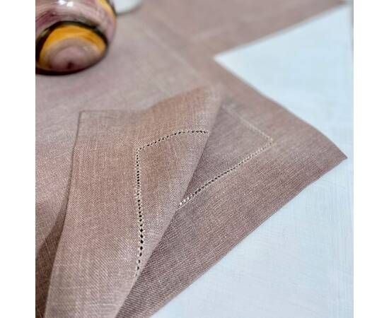 Серветка лляна з мережкою 40x40 LiMaSo (SRLM31-40), Тип: салфетки, Цвет: фиолетовый, Форма скатерти: квадратная, Размер: 40x40, изображение 3