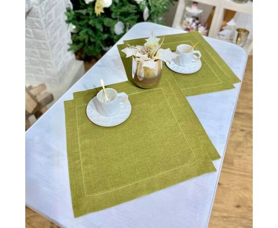 Серветка лляна з мережкою 40x40 LiMaSo (SRLM32-40)