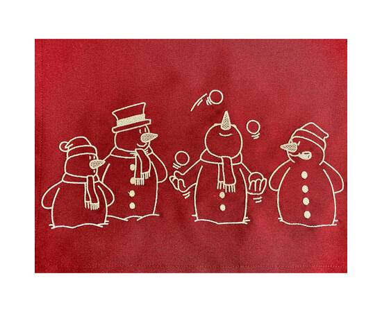 Серветка вишивана новорічна 32х37 LiMaSo (SRV018), Тип: салфетки, Цвет: бордовый, Форма скатерти: прямоугольная, Размер: 32x37, изображение 4