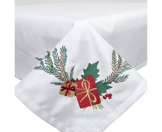 Вишивана скатертина Вишиваний подарунок 135x135 LiMaSo (SKVN013-135), Тип: скатерти, Цвет: белый, Форма скатерти: прямоугольная, Размер: 135x135, изображение 2