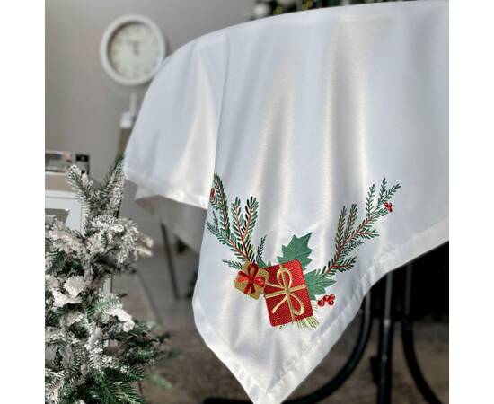 Вишивана скатертина Вишиваний подарунок 135x260 LiMaSo (SKVN013-260), Тип: скатерти, Цвет: белый, Форма скатерти: прямоугольная, Размер: 135x260, изображение 4