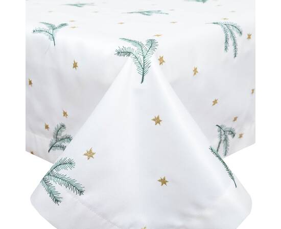 Вишивана скатертина Ялинкові гілочки 140x220 LiMaSo (SKVG15-220), Тип: скатерти, Цвет: белый, Форма скатерти: прямоугольная, Размер: 140x220, изображение 2