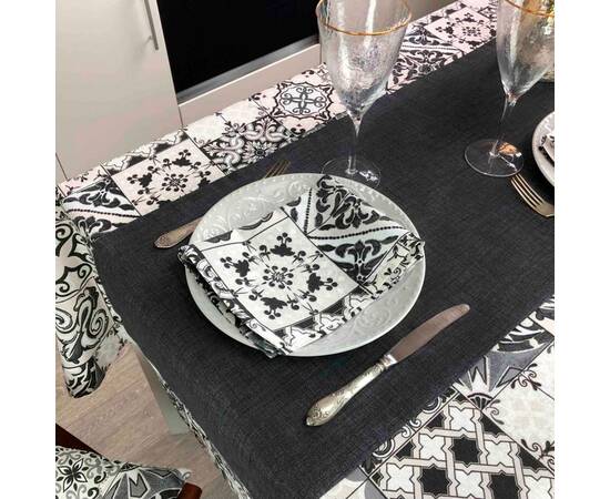 Дорожка 120х40 Black Milan Прованс (023555), Тип: дорожки (раннеры), Цвет: графитовый, Форма скатерти: прямоугольная, Размер: 40x120, изображение 3