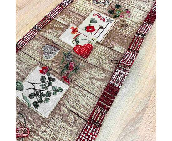 Доріжка Wooden 40х140 Прованс (024653), Тип: доріжки (раннери), Основний колір: червоний, Форма скатертини: прямокутна, Розмір: 40x140, зображення 3