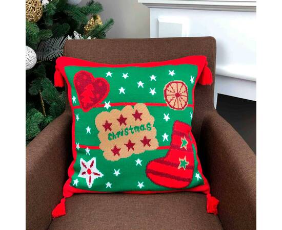 Наволочка 45х45 вязаная Печиво Зелена Прованс (023246), изображение 2