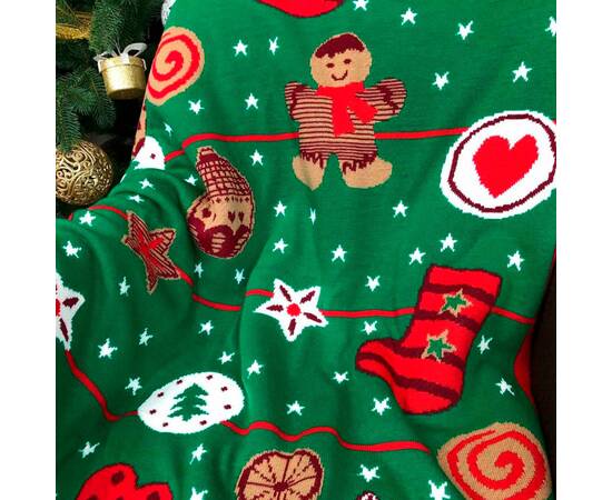 Плед 90х130 Печиво Зелений Прованс (023247), Основний колір: зелений, Розмір: 90x130, зображення 2