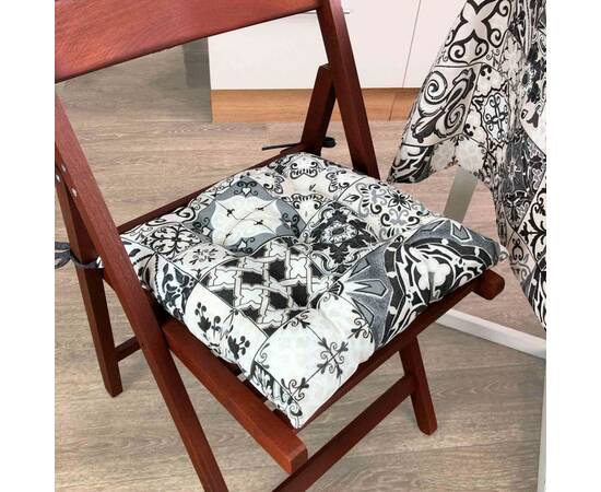 Подушка на стілець 40х40 Milan Прованс (023615), Колір: графітовий, Розмір: 40x40, зображення 3