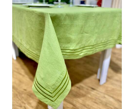 Скатертина лляна 140x280 LiMaSo (SKLB22-280), Тип: скатерти, Цвет: салатовый, Форма скатерти: прямоугольная, Размер: 140x280, изображение 3