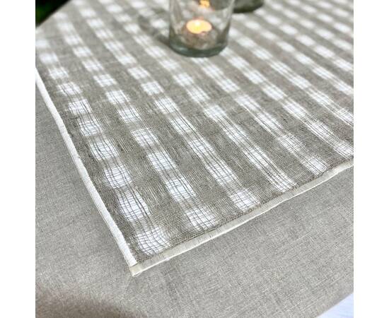 Скатертина лляна 85x85 LiMaSo (SKLB24D2-85), Тип: скатерти, Цвет: серый, Форма скатерти: квадратная, Размер: 85x85, изображение 3
