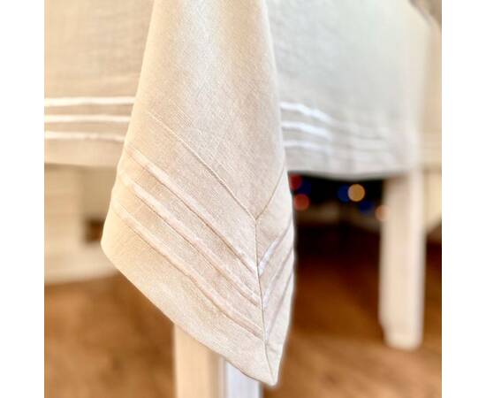 Скатертина лляна 140x140 LiMaSo (SKLB27-140), Тип: скатерти, Цвет: серый, Форма скатерти: квадратная, Размер: 140x140, изображение 3