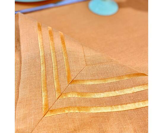 Скатертина лляна 140x180 LiMaSo (SKLB29-180), Тип: скатерти, Цвет: оранжевый, Форма скатерти: прямоугольная, Размер: 140x180, изображение 5