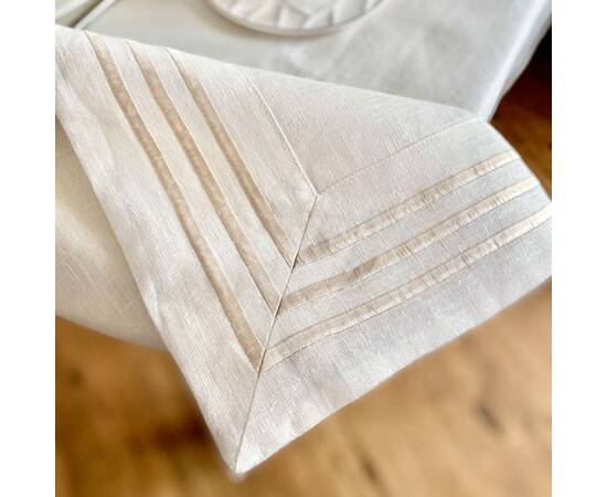 Скатертина лляна 140x140 LiMaSo (SKLB30-140), Тип: скатертини, Основний колір: кремовий, Форма скатертини: квадратна, Розмір: 140x140, зображення 5