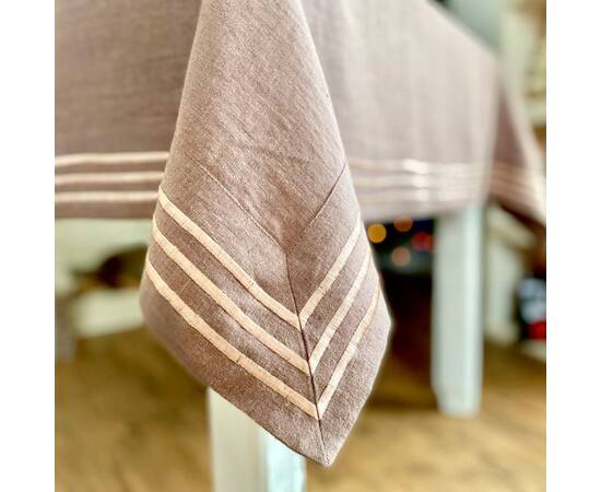 Скатертина лляна 140x140 LiMaSo (SKLB31-140), Тип: скатерти, Цвет: фиолетовый, Форма скатерти: квадратная, Размер: 140x140, изображение 4