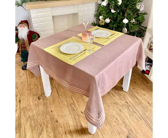 Скатертина лляна 140x140 LiMaSo (SKLB31-140), Тип: скатерти, Цвет: фиолетовый, Форма скатерти: квадратная, Размер: 140x140, изображение 6