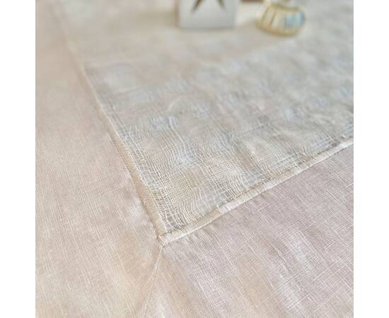Скатертина лляна 140x140 LiMaSo (SKLB33-140), Тип: скатерти, Цвет: кремовый, Форма скатерти: квадратная, Размер: 140x140, изображение 4