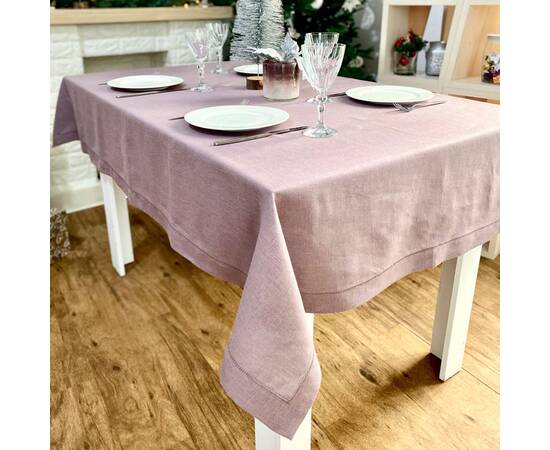 Скатертина лляна з мережкою 130х170 LiMaSo (SKLM35-170), изображение 2