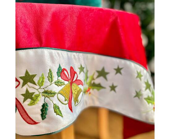 Скатертина двостороння барвиста вишивана 134х226 LiMaSo (SKOVN07-226), Тип: скатертини, Основний колір: червоний, Форма скатертини: прямокутна, Розмір: 134x226, зображення 6