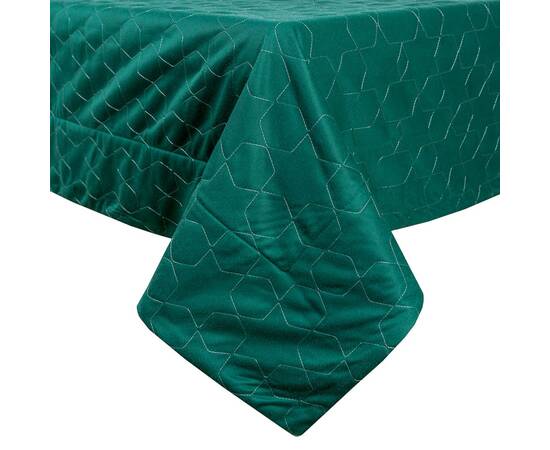 Скатертина двостороння новорічна оксамитова вишивана 184х414 LiMaSo (SKOVN09-414), Тип: скатерти, Цвет: зеленый, Форма скатерти: прямоугольная, Размер: 184x414, изображение 4