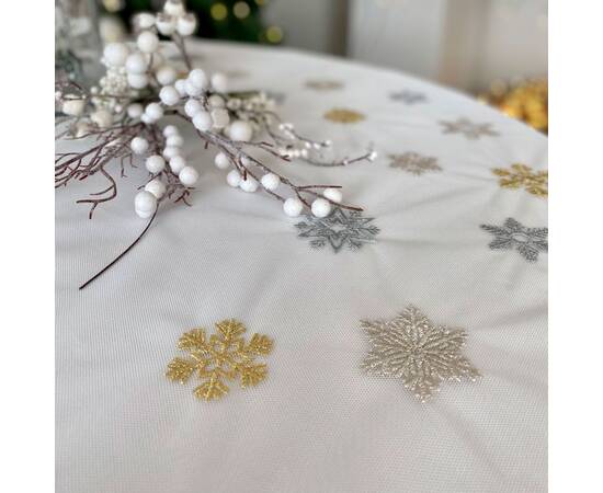 Скатертина вишивана 140x240 LiMaSo (SKVN014-240), Тип: скатертини, Основний колір: золотий, Форма скатертини: прямокутна, Розмір: 140x240, зображення 4