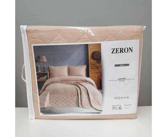 Покрывало стеганое 240x260 с наволочками 50х70 KARE BEJ Zeron (18048), Цвет: бежевый, Размер: 240x260, изображение 3