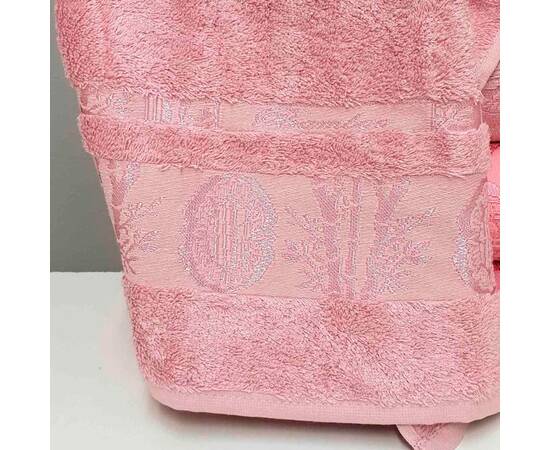 Рушники бамбукові 70x140 3шт Bamboo Desen Zeron (18351), Колір: рожевий, Розмір: 70x140, зображення 2