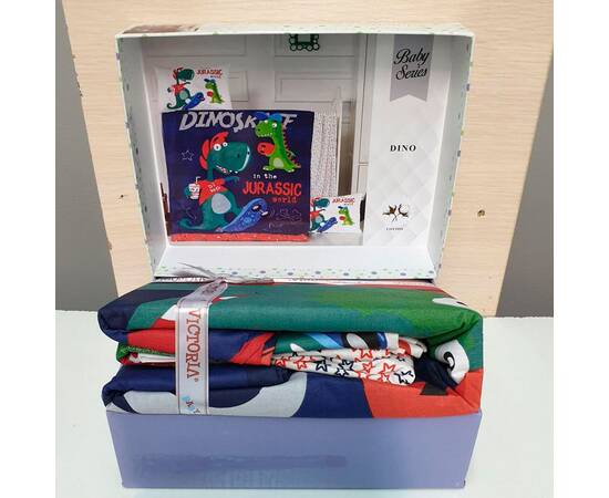 Постільна білизна в дитяче ліжечко 100x150 ранфорс Dino Patik (18289), зображення 2