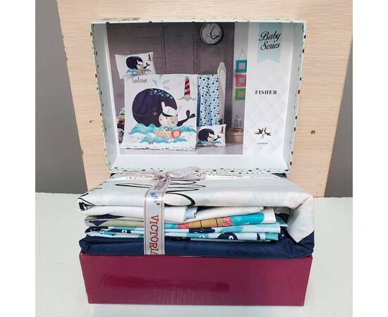 Постільна білизна в дитяче ліжечко 100x150 ранфорс Fisher Patik (18288), зображення 2