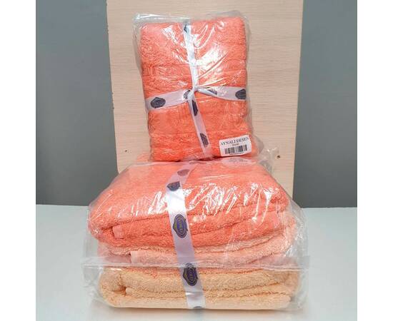 Полотенца бамбуковые 70x140 3шт Aynali Agac Bamboo Desen Zeron (18361), Цвет: оранжевый, Размер: 70x140, изображение 4