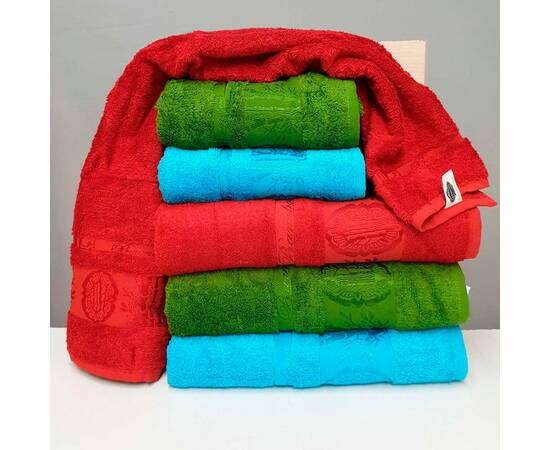 Полотенца бамбуковые 50x90 3шт Aynali Agac Bamboo Desen Zeron (18364), Цвет: набор разных цветов, Размер: 50x90, изображение 2