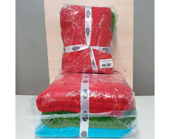 Полотенца бамбуковые 50x90 3шт Aynali Agac Bamboo Desen Zeron (18364), Цвет: набор разных цветов, Размер: 50x90, изображение 4