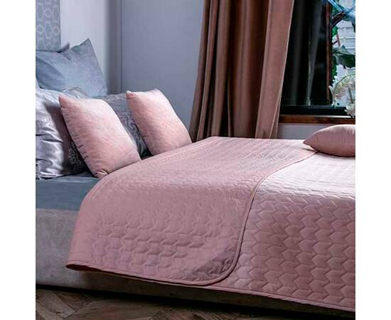 Декоративное покрывало VeLour 180х220 Apricot Руно (340.55_Apricot), Цвет: персиковый, Размер: 180x220, изображение 3