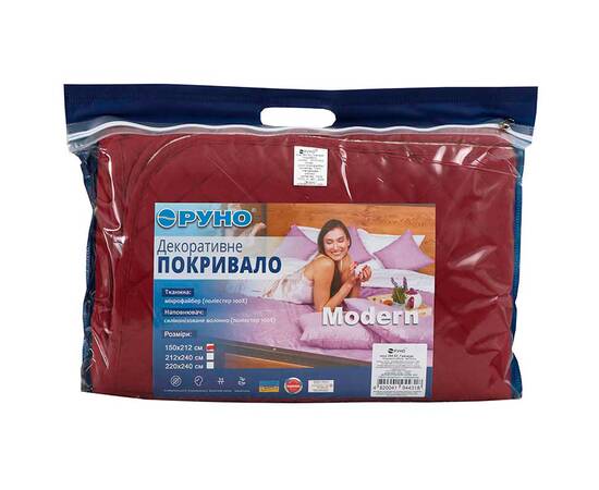 Покрывало 220х240 микрофайбер Гранада Руно (330.52У_Гранада), Цвет: красный, Размер: 220x240, изображение 5