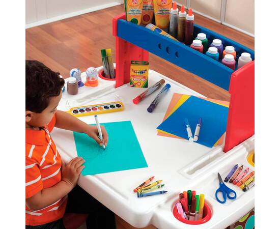 Дитячий стіл із 2 стільцями для творчості CREATIVE PROJECTS, 81х99х67 см/30х31х31 см, двостороння Step 2 (829999), зображення 3