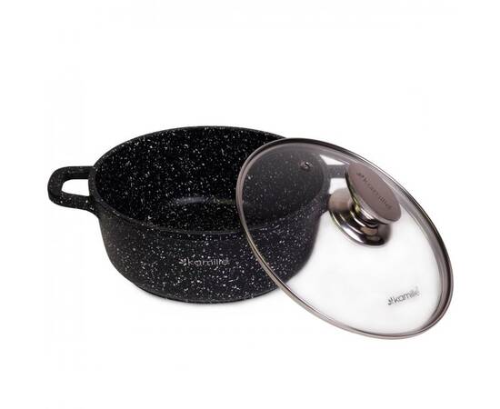 Каструля 20x8, 5 см Kamille (4404), Тип: каструля, Об'єм: 2,3 л, Колір: чорний, зображення 2