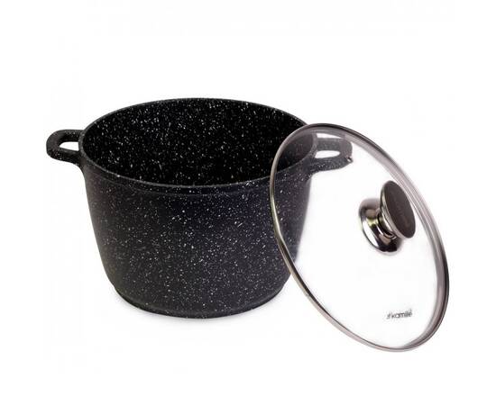 Каструля 24x16, 5cm Kamille (4407), Тип: каструля висока, Об'єм: 6,2 л, Колір: чорний, зображення 2
