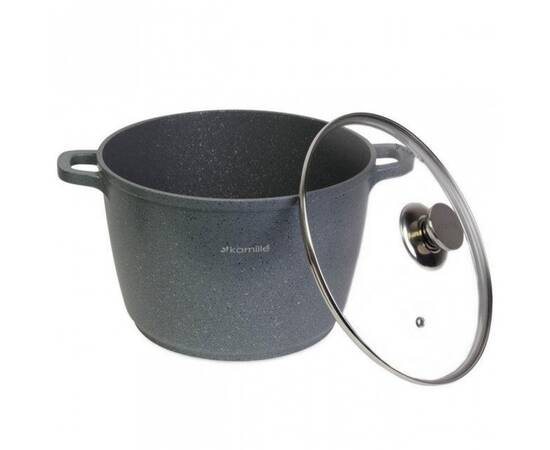 Кастрюля 24x16,5cm Kamille (4427), Тип: кастрюля высокая, Объем: 6,2 л, Цвет: серый, изображение 2