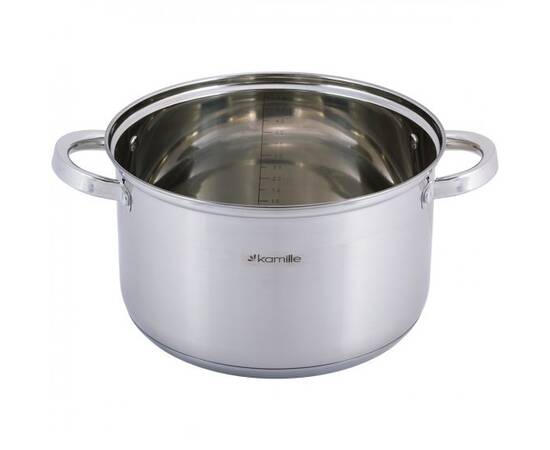 Каструля для фритюру O25 Kamille (5625S), Тип: каструля для фритюру, Об'єм: 6,5 л, Колір: срібний, зображення 3