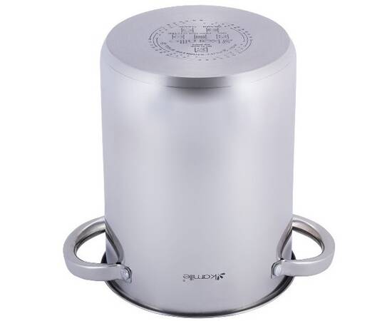 Каструля для спаржі 4л O16x21 см Kamille (5850), Тип: каструля для спаржі, Об'єм: 4 л, Колір: срібний, зображення 4