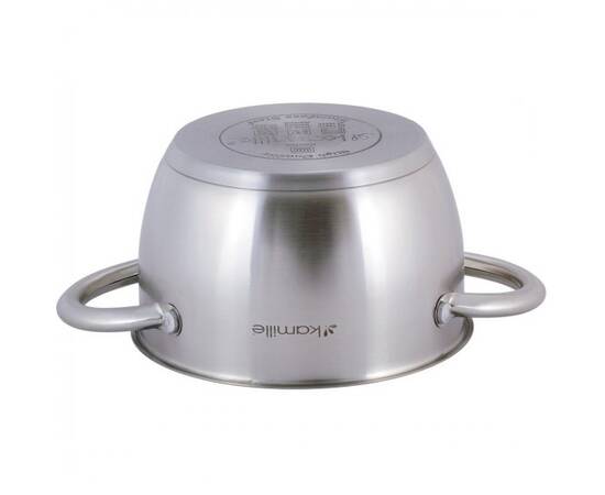 Каструля 1,5л з кришкою Kamille (4900), Тип: каструля, Об'єм: 1,5 л, Колір: срібний, зображення 3