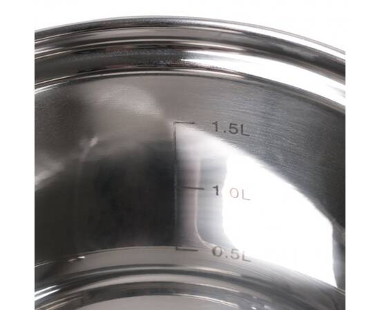 Каструля 5,1 л з кришкою Kamille (5622S), Тип: каструля, Об'єм: 5,1 л, Колір: срібний, зображення 2
