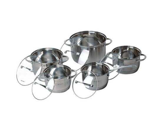Набір посуду 10 предметів (ківш 1.8л; каструлі 1.8л, 2.3л, 3.3л, 5.8л; 7-шарове дно) Kamille (4710S), зображення 2
