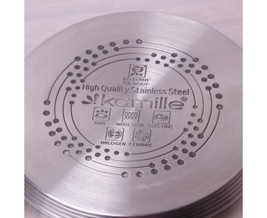 Набір посуду 10 предметів (ківш 1.8л; каструлі 1.8л, 2.5л, 3.8л, 5.8л) Kamille (5633S), зображення 4