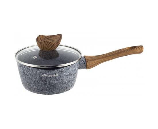 Набір посуду 12 предметів з підставками (каструлі 20,24,28 см, ковш16см сотейник 28 см сковорода 24 см) Kamille (4440), зображення 5