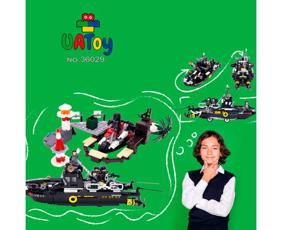 Конструктор UAToy 36029 Корабль группы S.W.A.T. 771 дет., изображение 8