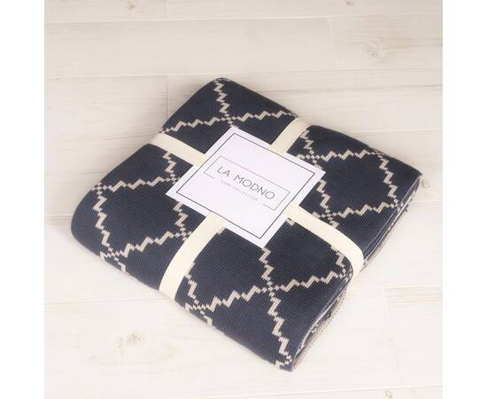 Плед La Modno 150x200 Diamond Blueberry-Beige (200178), Цвет: синий, Размер: 150x200, изображение 3
