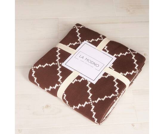 Плед La Modno 150x200 Diamond Brown-Ecru (200179), Цвет: коричневый, Размер: 150x200, изображение 3