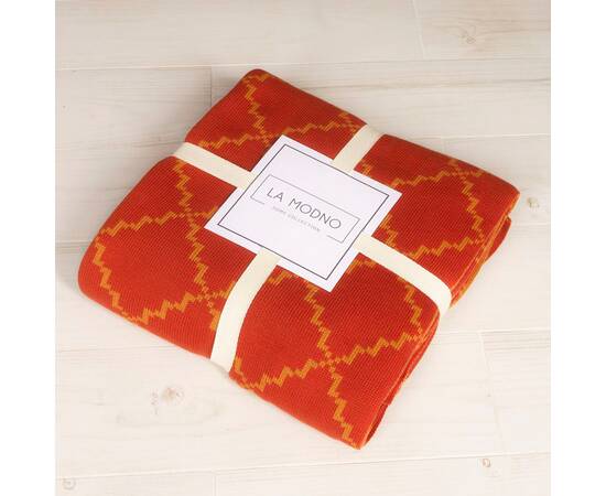 Плед La Modno 150x200 Diamond Orange-Mustard (200176), Цвет: оранжевый, Размер: 150x200, изображение 3