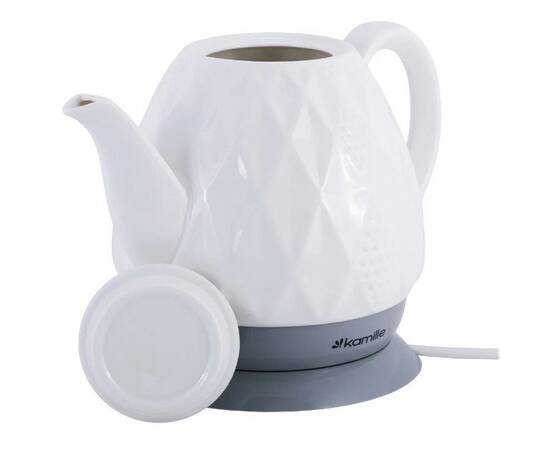 Чайник 1,5л. електричний керамічний Kamille (1727), зображення 2
