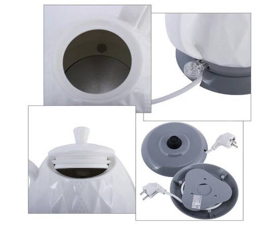 Чайник 1,5л. електричний керамічний Kamille (1727), зображення 3